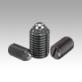 Spring plungers with slot and ball, steel