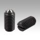 Spring plungers with slot and ball, steel, standard spring force