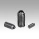 Spring plungers with slot and ceramic ball, stainless steel