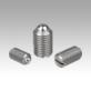 Spring plungers with slot and ball, stainless steel
