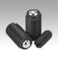Spring plungers with slot and stainless steel ball, plastic