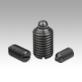 Spring plungers with slot and thrust pin, steel