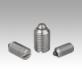 Spring plungers with slot and thrust pin, stainless steel