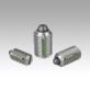 Spring plungers with slot and thrust pin, stainless steel, with thread lock