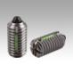 Spring plungers with slot and thrust pin, stainless steel, strong spring force, with thread lock