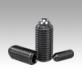 Spring plungers with hexagon socket and ball, steel
