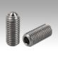 Spring plungers with hexagon socket and ball, stainless steel, standard spring force
