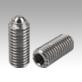 Spring plungers with hexagon socket and ball, stainless steel, strong spring force