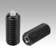 Spring plungers with hexagon socket and POM thrust pin, light spring force