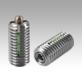 Spring plungers with hexagon socket and thrust pin, stainless steel, standard spring force, with thread lock