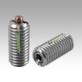 Spring plungers with hexagon socket and thrust pin, stainless steel, strong spring force, with thread lock