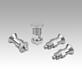 Indexing plungers, stainless steel short version with stainless steel mushroom grip