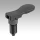 Indexing plungers, steel with plastic cam lever - inch