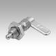 Cam-action indexing plunger, stainless steel with hexagon, Form B