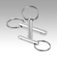 Locking pins, steel with stainless steel key ring