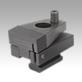 Side clamps, steel, for T-slots, Form A, with flat jaw