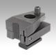 Side clamps, steel, for T-slots, Form B, with prism jaw
