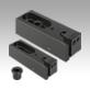 Side clamps, steel, flat with elongated holes