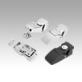 Latches, fastening holes hidden