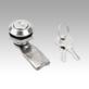 Quarter-turn lock, lockable, stainless steel 1.4401, housing diameter 28 mm