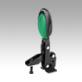 Toggle clamps vertical with safety interlock with flat foot and adjustable clamping spindle