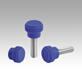 Knurled knobs, plastic, visually detectable