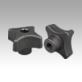 Palm grips DIN 6335, grey cast iron, Form D, thread countersunk
