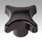 Grey cast iron palm grips, plastic coated acc. to DIN 6335, Form C