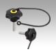 Star grips with safety cable 
similar to DIN 6336, steel parts stainless steel, external thread, Form LS