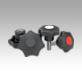 Star grips similar to DIN 6336, metal parts stainless steel