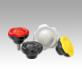 Five lobe grips, plastic with cap, threaded inserts steel or stainless steel