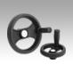 Handwheels 2-spokeplastic, with revolving grip