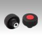 Knurled knobs Form K, with tapped bush, with cap