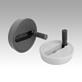 Disc handwheels, aluminium with fold-down cylindrical grip