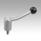 Tension levers in stainless steel with external thread, 20 degrees