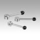 Tension levers flat internal thread, stainless steel, 0°