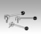 Tension levers flat external thread, stainless steel, 0°