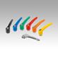 Clamping levers with internal thread, threaded insert stainless steel, matt textured