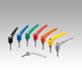 Clamping levers, die-cast zinc with external thread and protective cap, threaded pin stainless steel