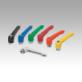 Clamping levers, plastic with internal thread, threaded insert stainless steel