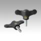 Wing grips antistatic with external thread
