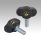 Wing grips "Miniwing" antistatic with external thread