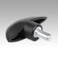 Wing grips, plastic, threaded insert brass or steel, with external thread