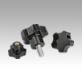 Five lobe grips, plastic (thermoset), threaded insert steel