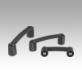 Pull handles, plastic, narrow
