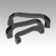 Pull handles, high temperature resistant plastic, mounted from front or rear