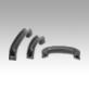 Pull handles arched, plastic U-profile with slotted hole