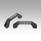 Pull handles, plastic, slanted both sides, with soft inner face