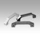 Pull handles, aluminium, slanted both sides