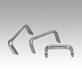 Pull handles, stainless steel, oval oblique